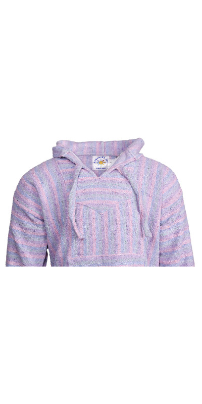 Baja Joy Pull Over Hoodie Pastel Stripe