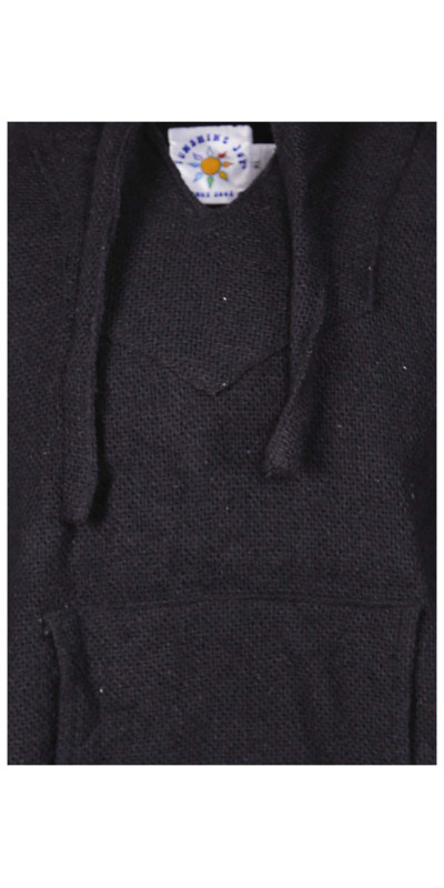 Baja Joy Pull Over Hoodie Black SMALL ONLY