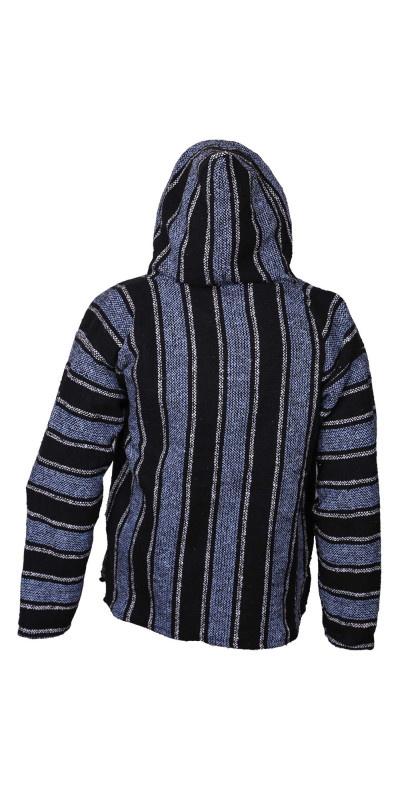 Baja Joy Pull Over Hoodie Light Blue Stripe Stripe