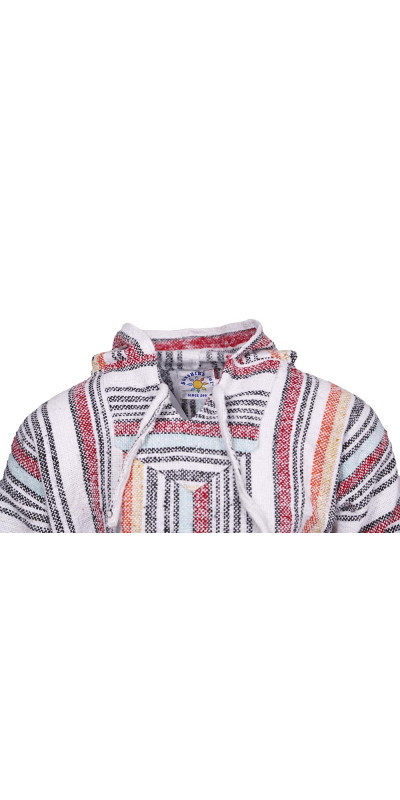 Baja Joy Pull Over Hoodie Vintage Stripe