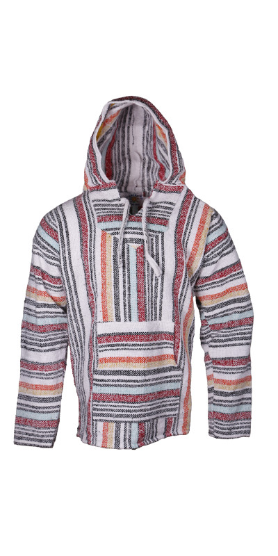 Baja Joy Pull Over Hoodie Vintage Stripe