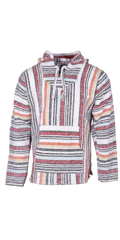 Baja Joy Pull Over Hoodie Vintage Stripe