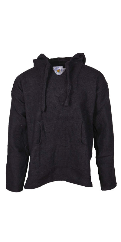 Baja Joy Pull Over Hoodie Black SMALL ONLY