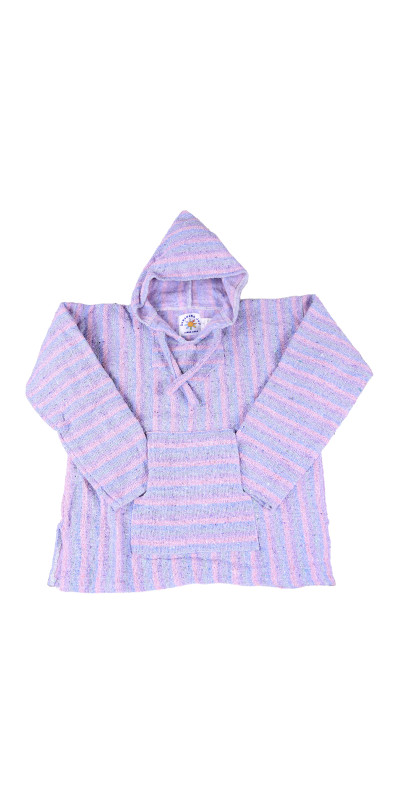Baja Joy Pull Over Hoodie Pastel Stripe