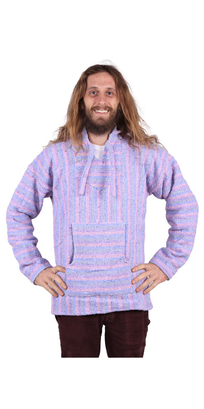 Baja Joy Pull Over Hoodie Pastel Stripe