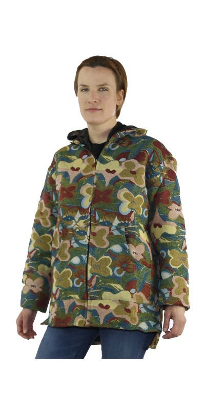 High End Woven Jacquard Zip Up Hoodie Cat Couch *SALE*