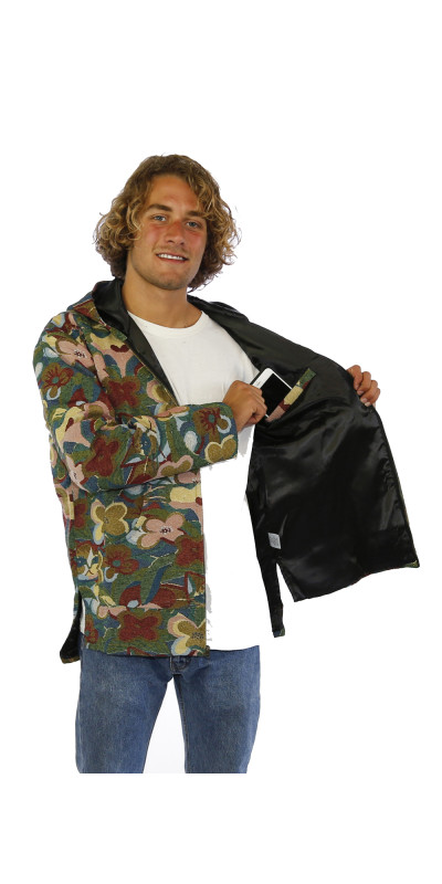 High End Woven Jacquard Zip Up Hoodie Cat Couch *SALE*