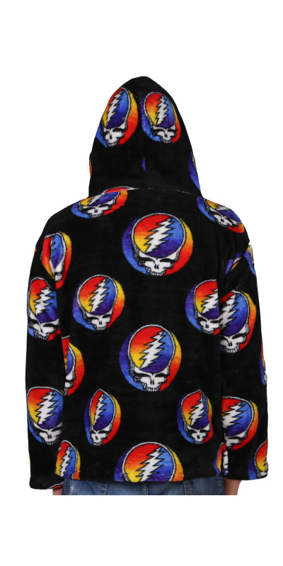 Grateful Dead Fleece Pull Over Hoodie Rainbow SYF