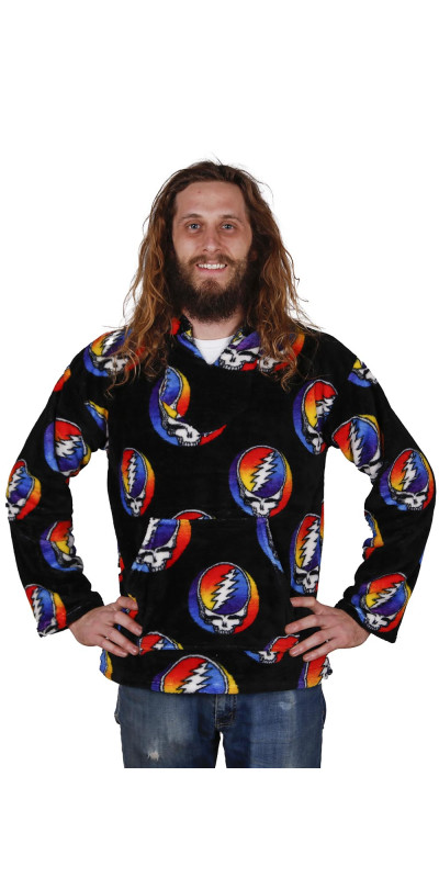 Grateful Dead Fleece Pull Over Hoodie Rainbow SYF