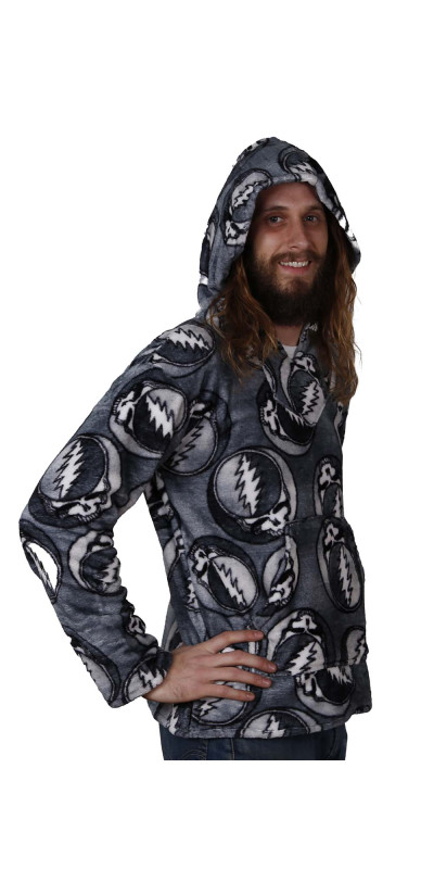 Grateful Dead Fleece Pull Over Hoodie Grey SYF Medium Only