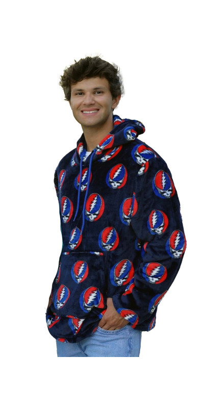 Grateful Dead Fleece Pull Over Hoodie Navy SYF *SALE*