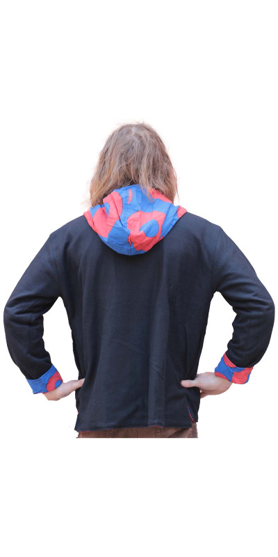 Reversible Fleece Lined Zip Up Hoodie - Donut Vibes