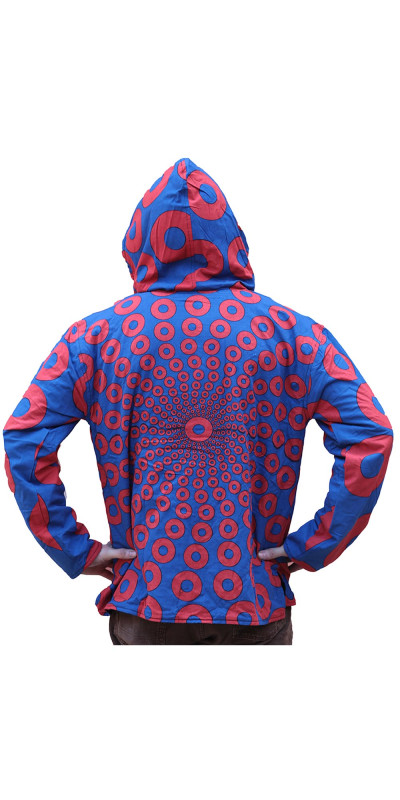 Reversible Fleece Lined Zip Up Hoodie - Donut Vibes