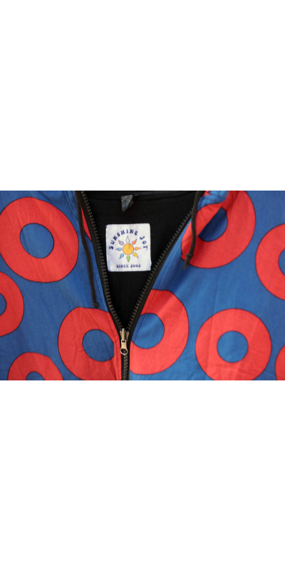 Reversible Fleece Lined Zip Up Hoodie - Donut Vibes