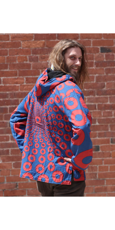 Reversible Fleece Lined Pullover Hoodie - Donut Vibes