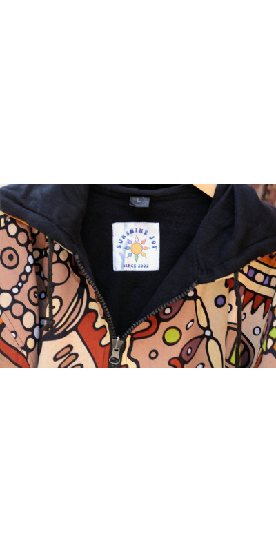 Reversible Fleece Lined Zip Up Hoodie - Plant Dream