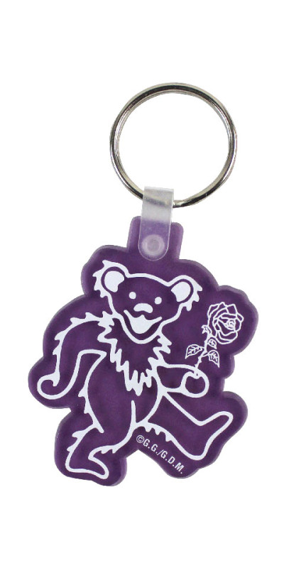 VINTAGE Grateful Dead Dancing Bear Purple Keychain