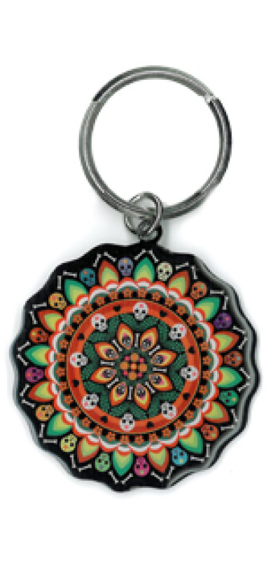 Muertos Mandala Keychain 2"