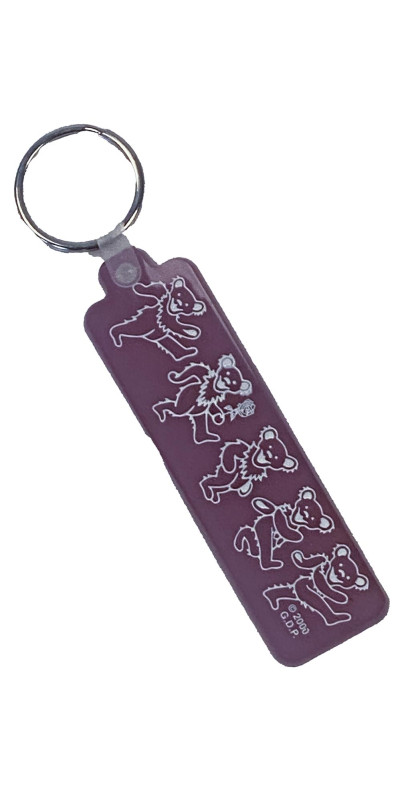 VINTAGE Grateful Dead Row Of Bears Purple Keychain