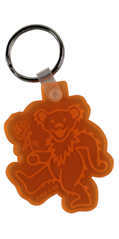 VINTAGE Grateful Dead Dancing Bear Orange Keychain