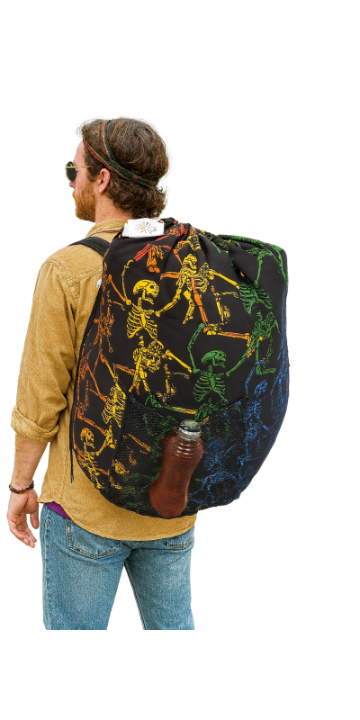 Laundry Bag Backpack Dancing Skeletons **SALE**