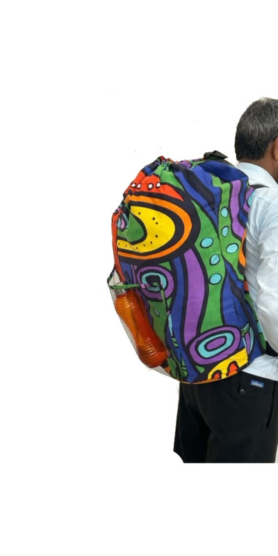 Laundry Bag Backpack Mushroom Garden **SALE**