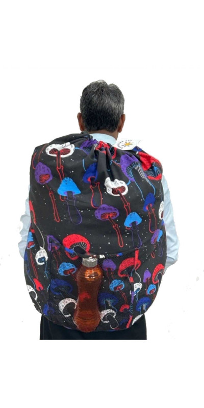 Laundry Bag Backpack Glow in The Dark Mushrooms **SALE**