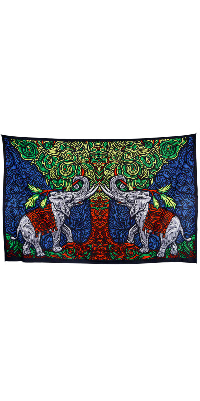 3D Elephant Tree Mini Tapestry 30x45 - Art by Chris Pinkerton