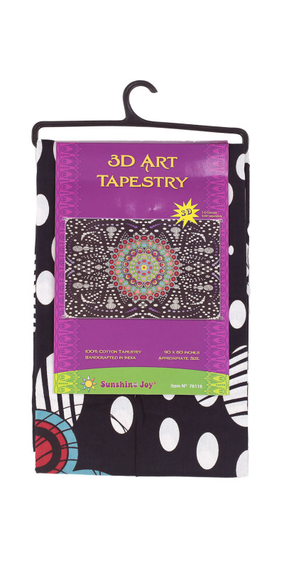 3D Hypno Moons Tapestry - Art by G. Scott B.