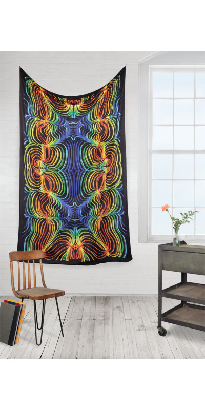 3D Rainbow Ripple Tapestry
