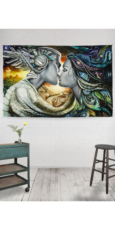 Enchanted Heady Art Print Tapestry 53x85 - Artwork by Randal Roberts