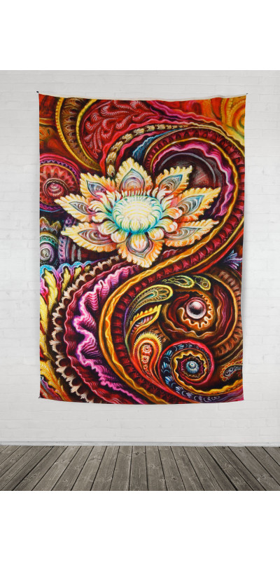 Flower Power Heady Art Print Tapestry 53x85 - Artwork by Randal Roberts