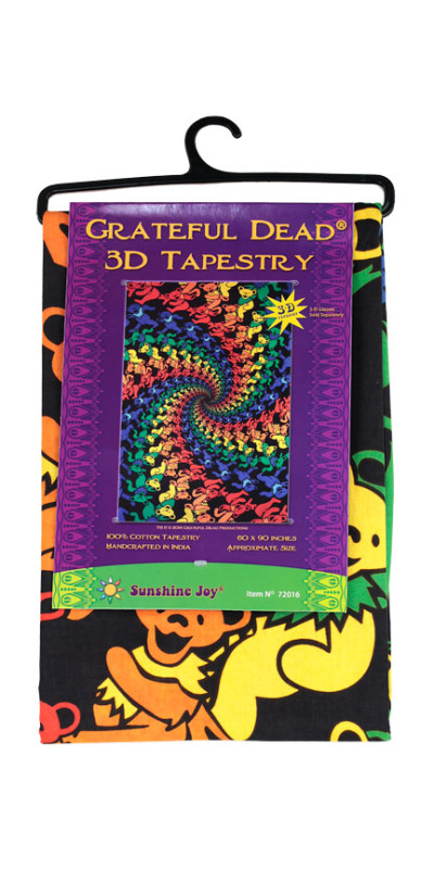 3D Grateful Dead Dancing Bears Spiral Tapestry