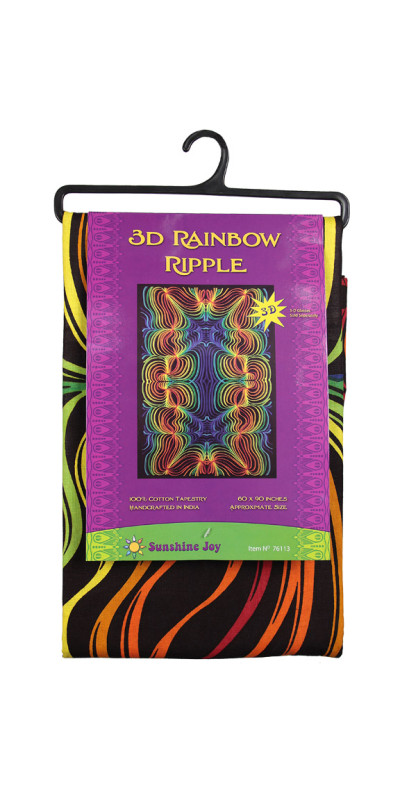 3D Rainbow Ripple Tapestry
