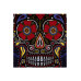 3D Sugar Skull Tapestry 60x90 Black - Art by Dina June Toomey 