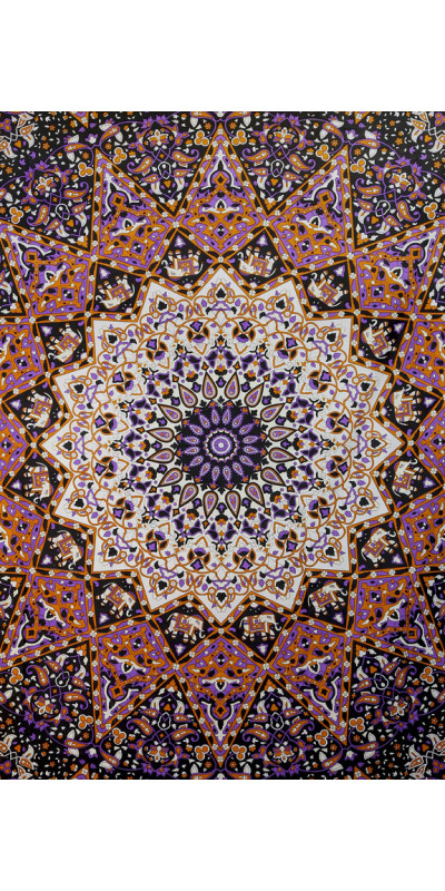 Glow in the Dark India Star Tapestry 60X90