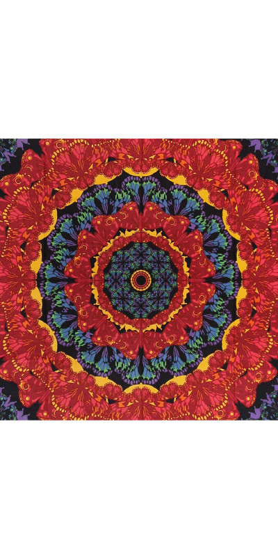 3D Blooming Butterfly Mandala Tapestry - Art by Dina June Toomey