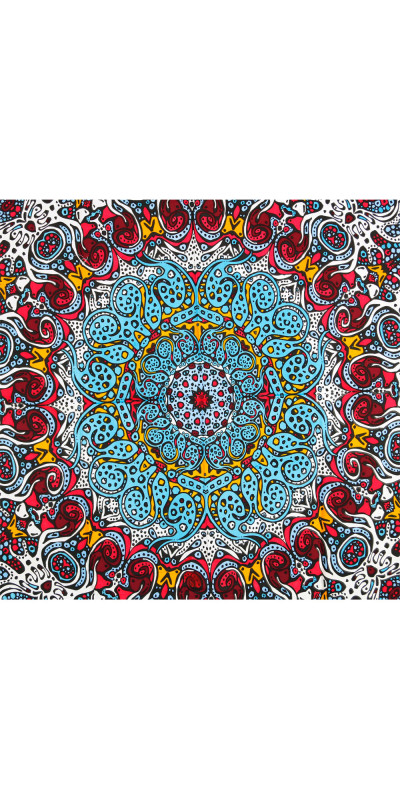 3D Glow in the Dark Sunburst Tapestry - Art by Chris Pinkerton *Sale*