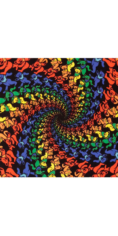 3D Grateful Dead Dancing Bears Spiral Mini Tapestry 30x45