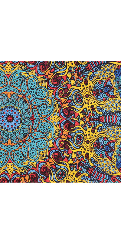 3D Psychedelic Sunburst Mini Tapestry 30x45 - Art by Chris Pinkerton