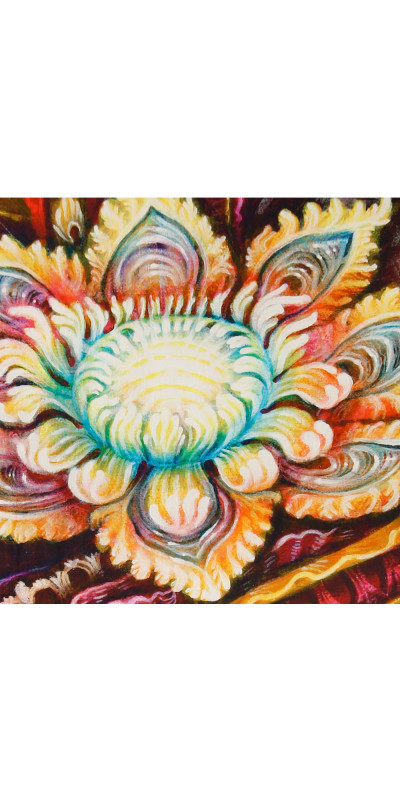 Flower Power Heady Art Print Tapestry 53x85 - Artwork by Randal Roberts