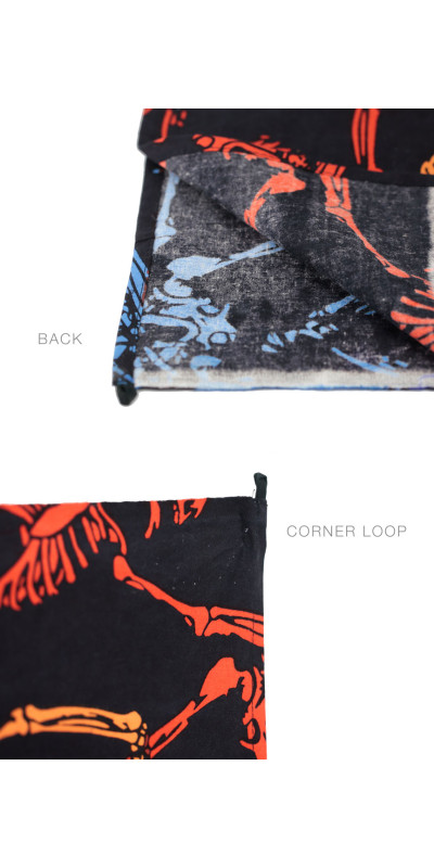 3D Rainbow Skeletons Spiral Tapestry - Art by Dina June Toomey