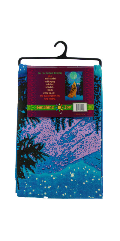 3D Glow in the Dark Wolf Tapestry