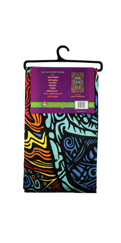 3D Mindful Skull Tapestry - Art by Chris Pinkerton