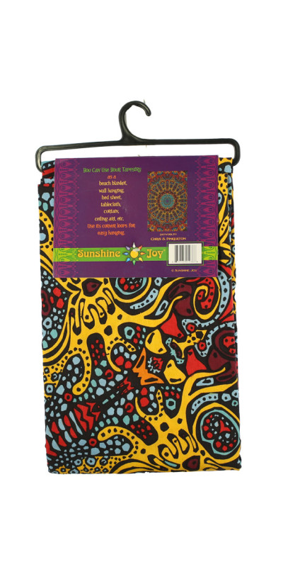 3D Psychedelic Sunburst Tapestry - Art by Chris Pinkerton *SALE*