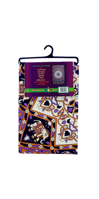 Glow in the Dark India Star Tapestry 60X90