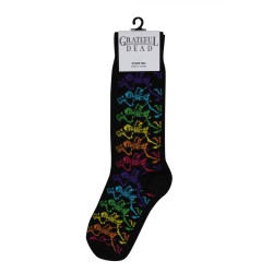 Men's Black Rainbow Skeletons Grateful Dead Socks