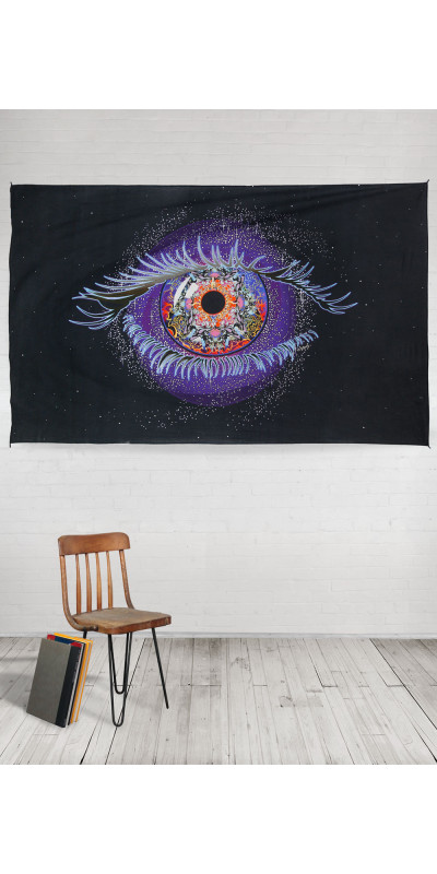 Cosmic Eye Heady Art Print Tapestry 53x85 - Artwork by Mike DuBois