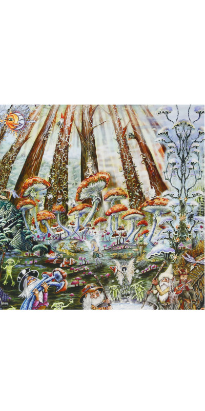 Forest Friends Heady Art Print Tapestry 53x85 - Artwork by Mike DuBois