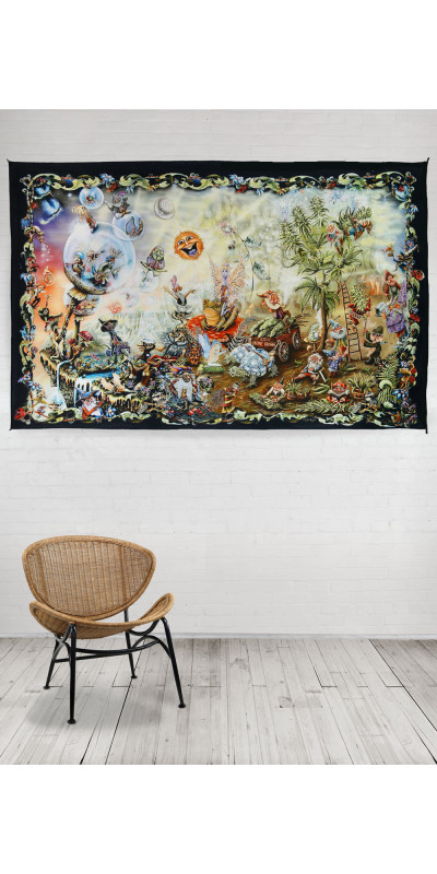 Gnome Dream Heady Art Print Tapestry 53x85 - Artwork by Mike DuBois